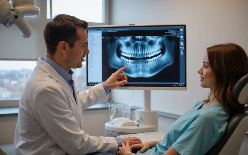 Dental implant consultation with digital imaging technology