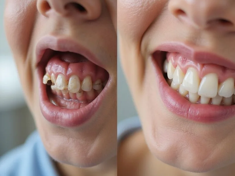 All-on-4 Full Restoration before and after